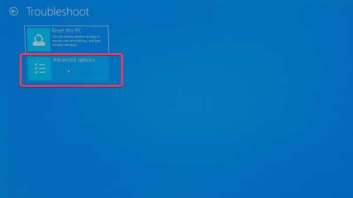 윈도우 자동 복구 모드 실행 메뉴