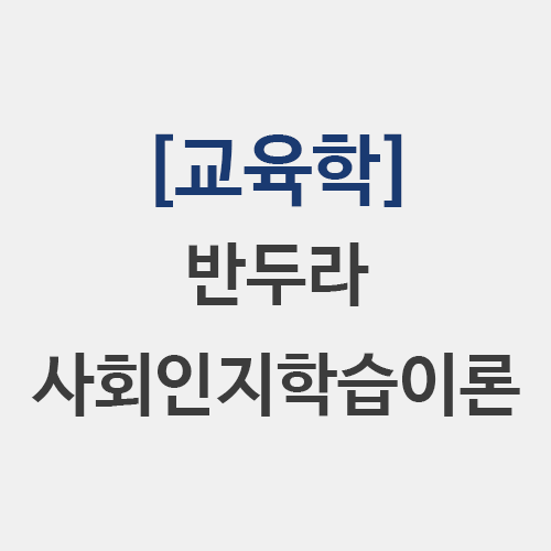  반두라 사회인지학습이론 관찰학습 과정 모델링