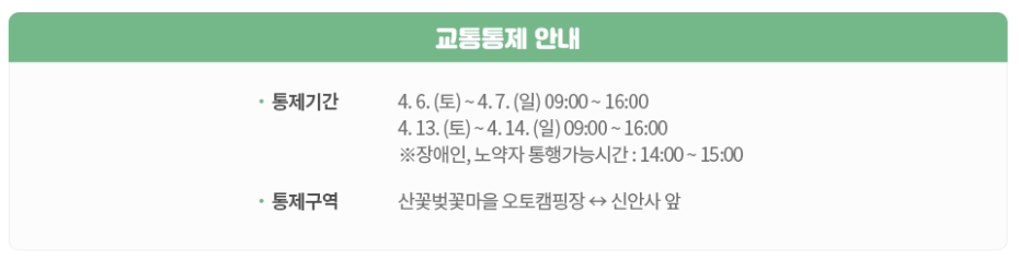 금산 보곡산골 산벚꽃 축제