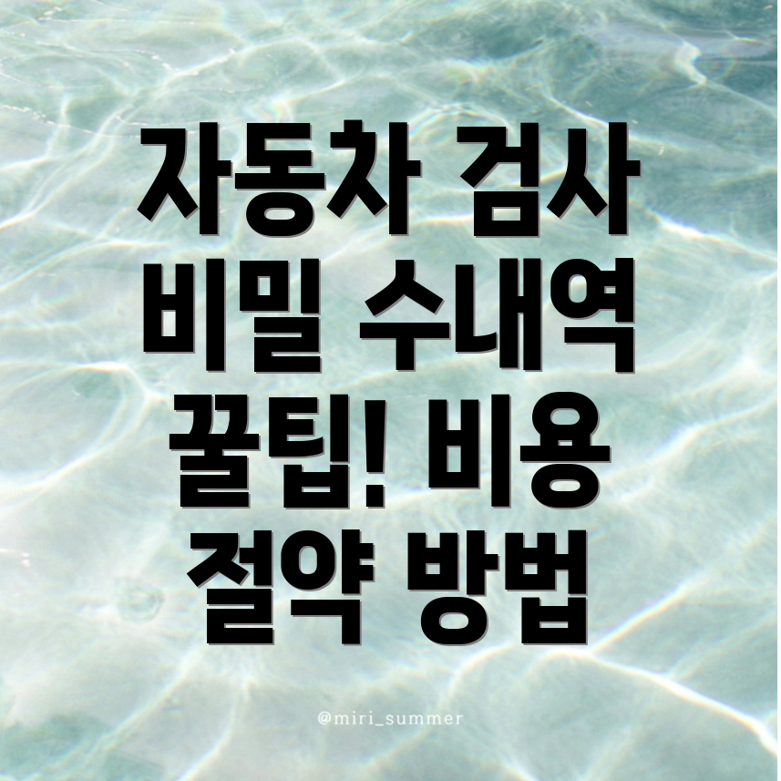 수내역 자동차 검사소