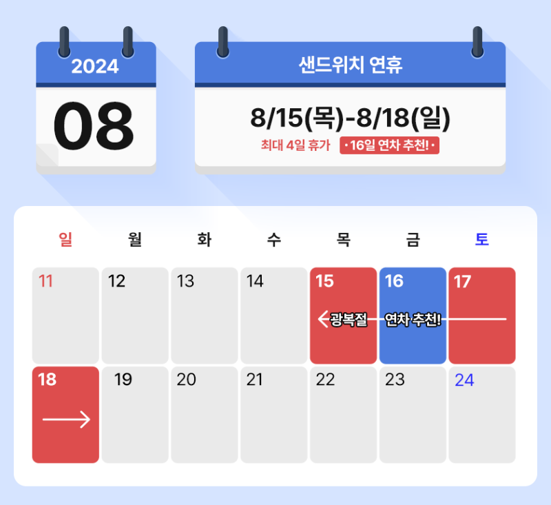 2024년 8월 연휴