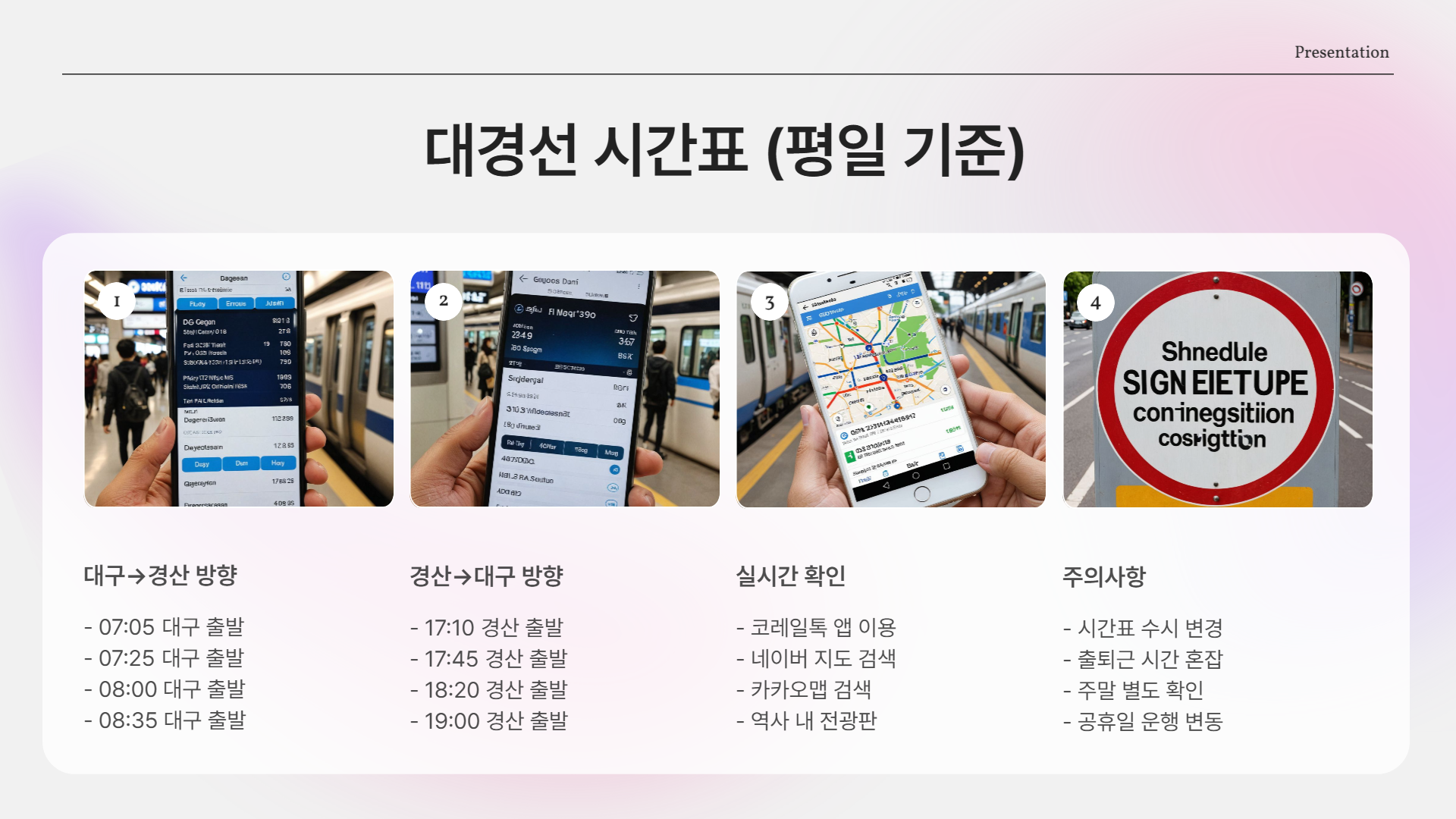 대경선 시간표, 왜 이렇게 자주 검색될까?