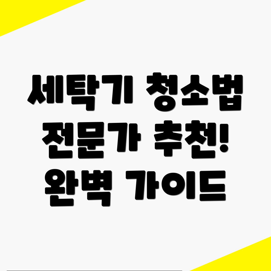 세탁기 청소