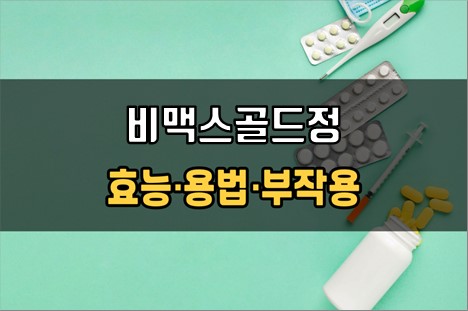  비맥스골드정 복용 전 필수체크 3가지! 효능·효과, 복용법, 주의사항(부작용)