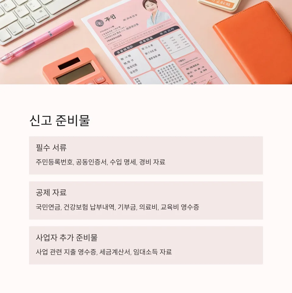 종합소득세 신고준비물- 사진