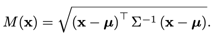 5.Mahalanobis distance