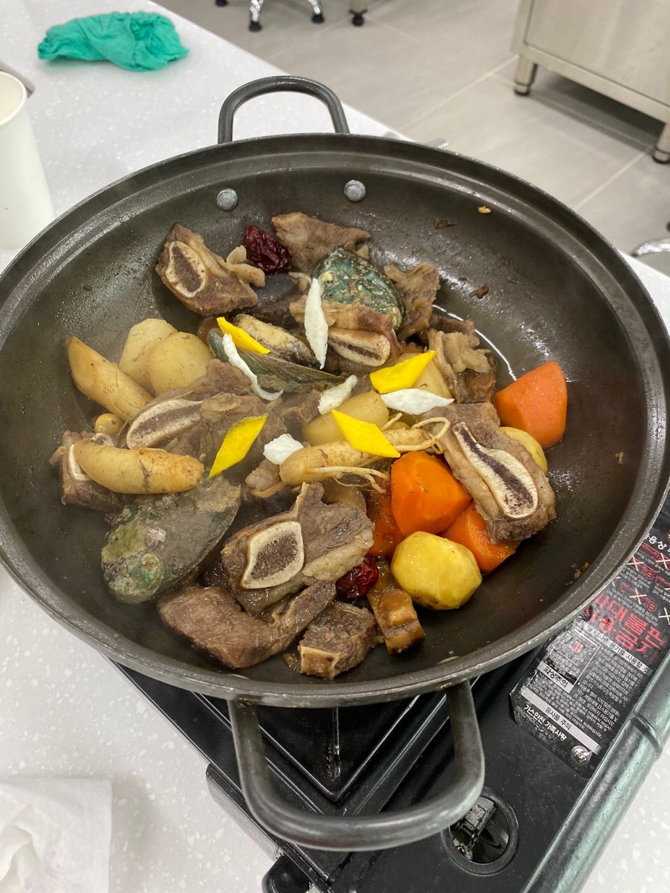  체험 - 궁중보양식 전복갈비찜 " 보향갈비찜" 유등전통복원프로젝트 가정식단개선실습(순창 유등면)