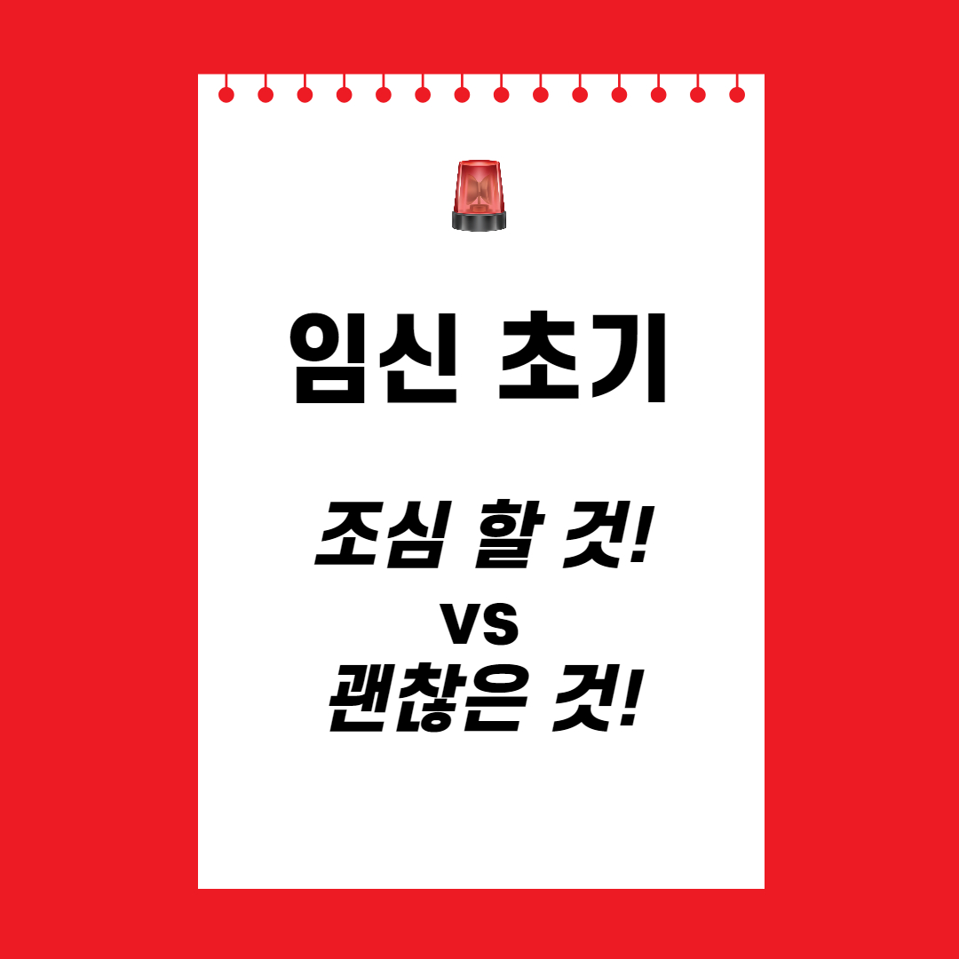  임신 초기 : 어떤 점을 조심해야 할까요?