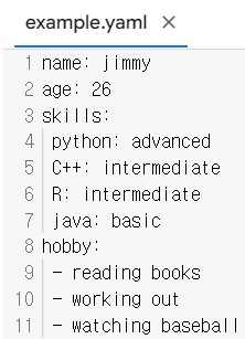  파이썬에서 yaml 파일을 읽고 쓰는 방법