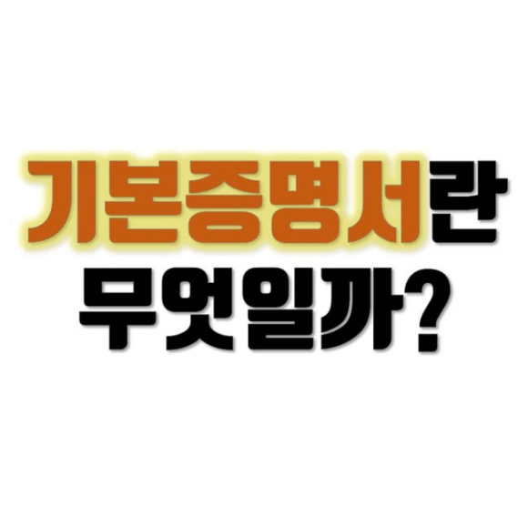 자녀 기본증명서 인터넷 발급
