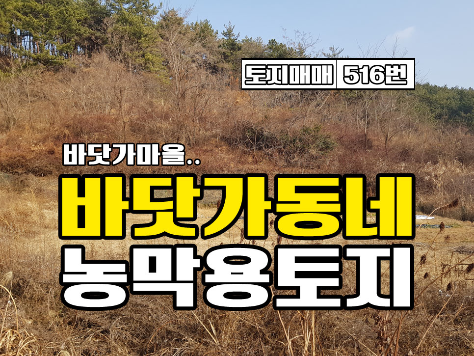 경남고성부동산 바닷가 마을 안쪽.. 임야에 붙은 토지매매.. 농막용추천