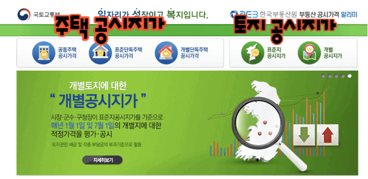 공시지가 조회 사이트