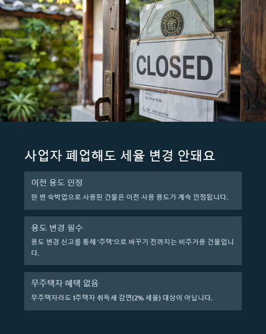 사업자 폐업해도 세율 변경 안돼요