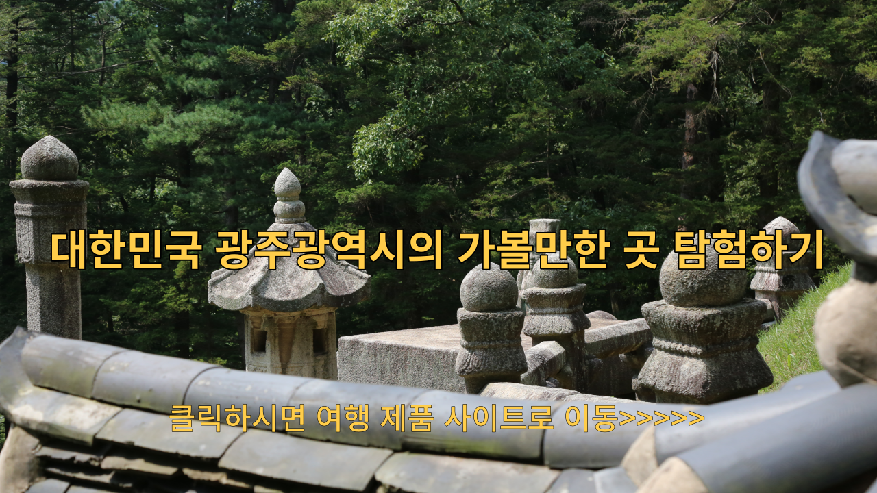  대한민국 광주광역시의 가볼만한 곳과 먹거리 탐험하기