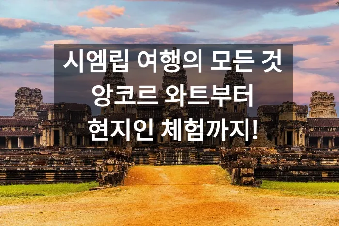 시엠립 여행의 모든 것
