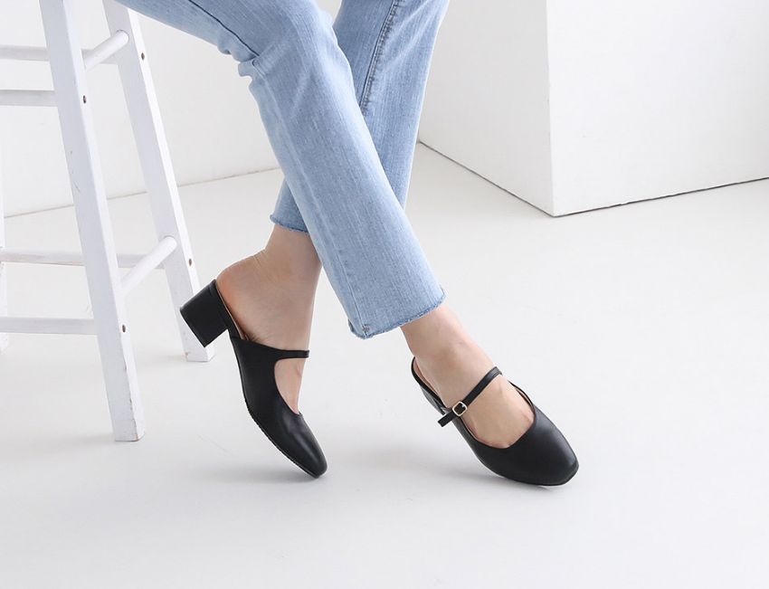  슬림밴딩 백오픈 4cm 블로퍼 슬리퍼