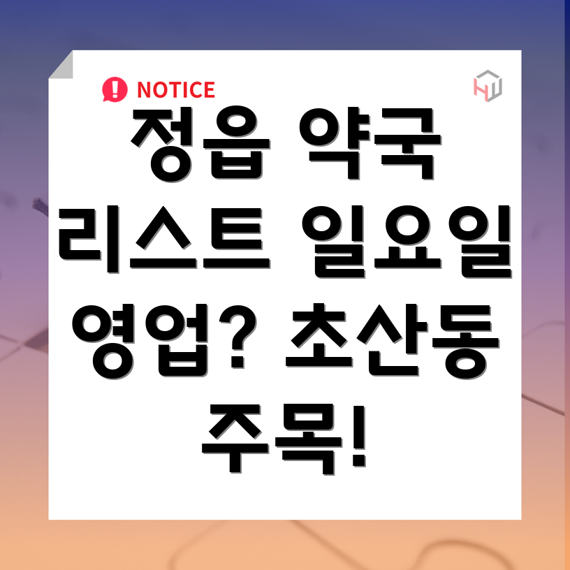 일요일 영업 약국