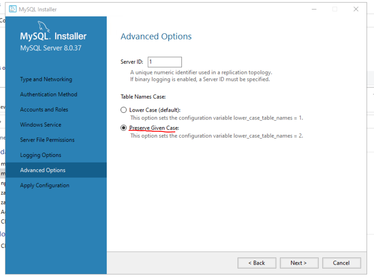 [MYSQL] 윈도우 MYSQL lower_case_table_names=2 설정하기