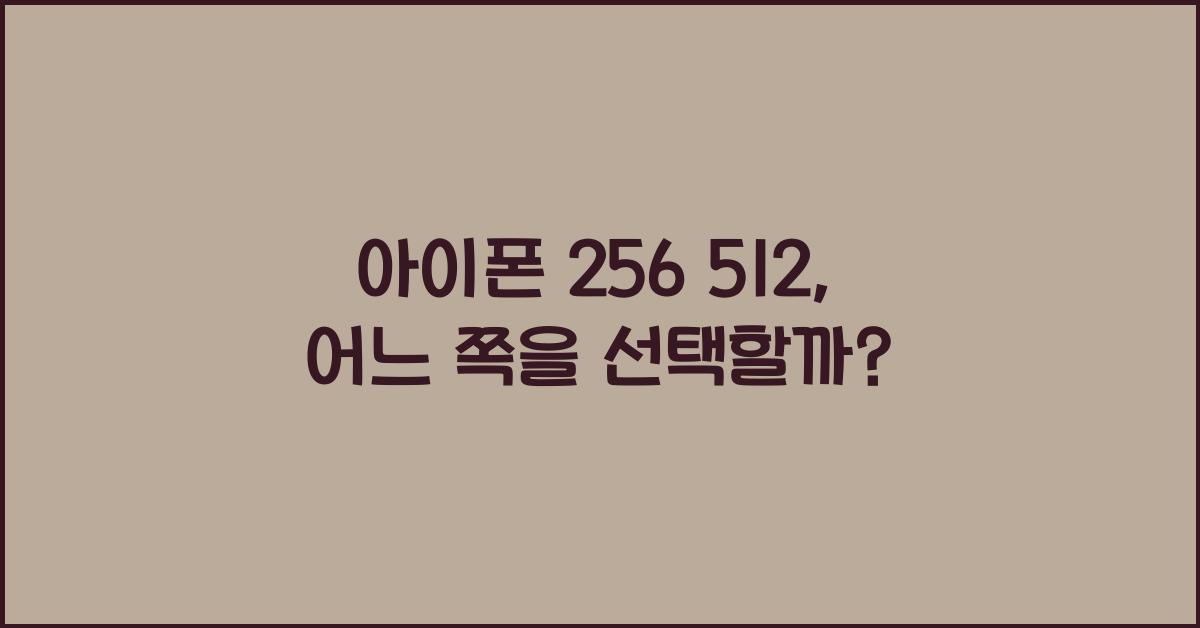 아이폰 256 512