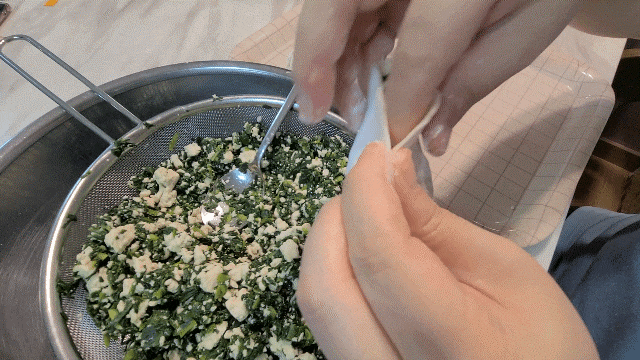 존맛탱 손만두 빚기 ♡ 손봄향 부추만두 만두소 만들기