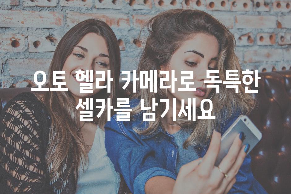 오토 헬라 카메라로 독특한 셀카를 남기세요