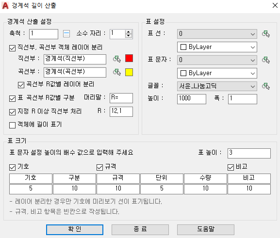 경계석 산출