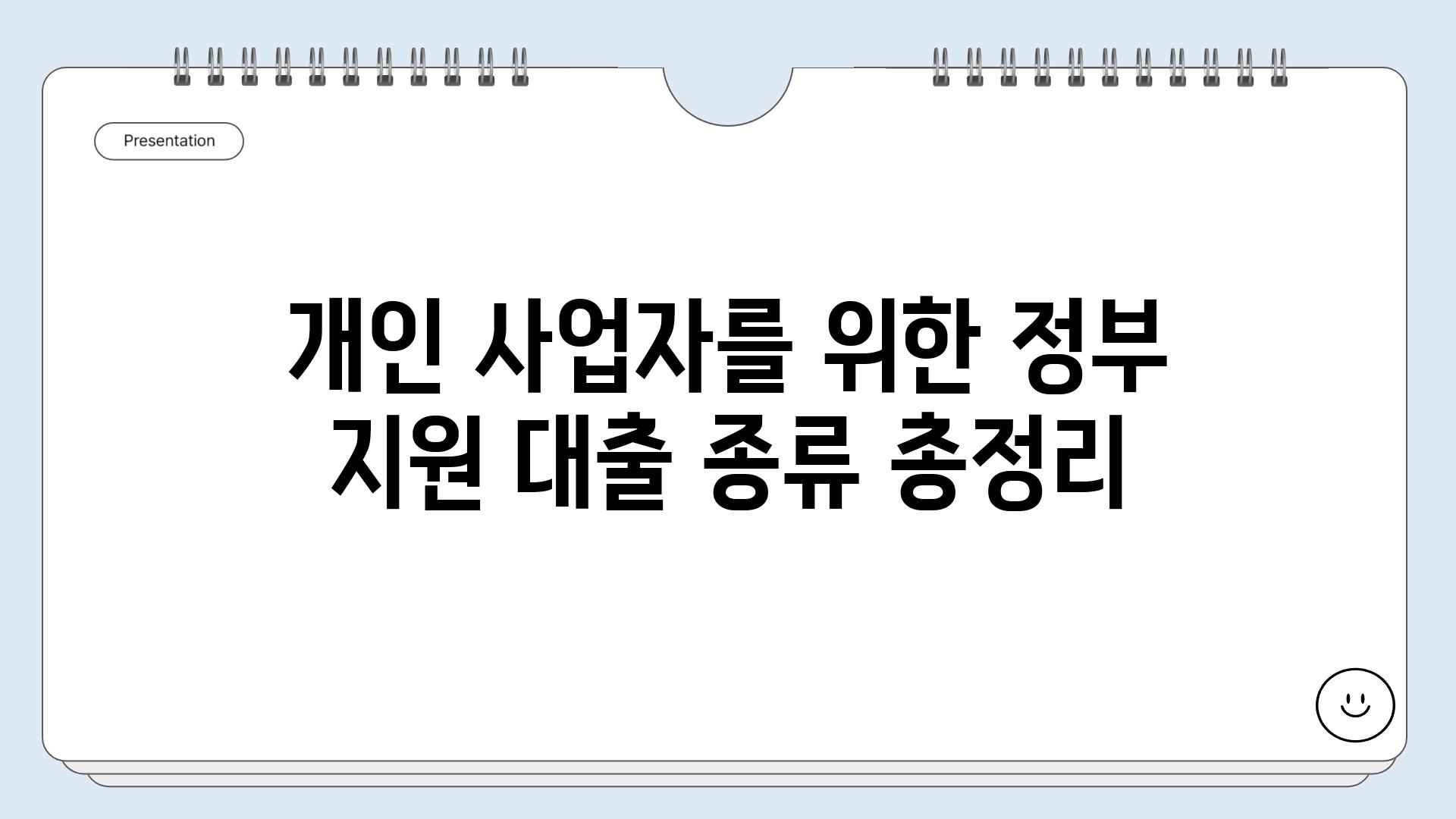 개인 사업자를 위한 정부 지원 대출 종류 총정리