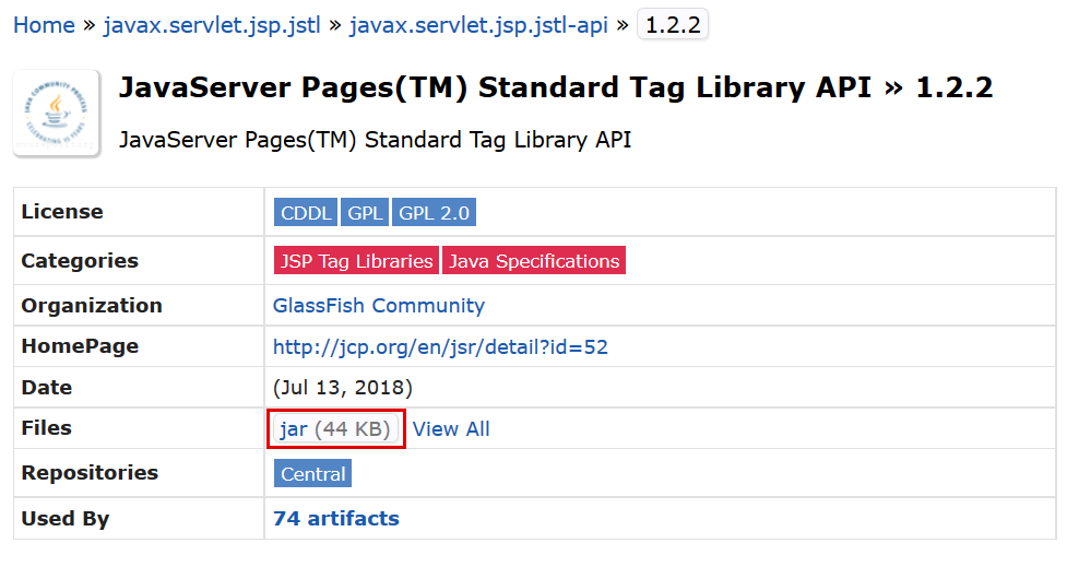 jstl 1.2 jar file