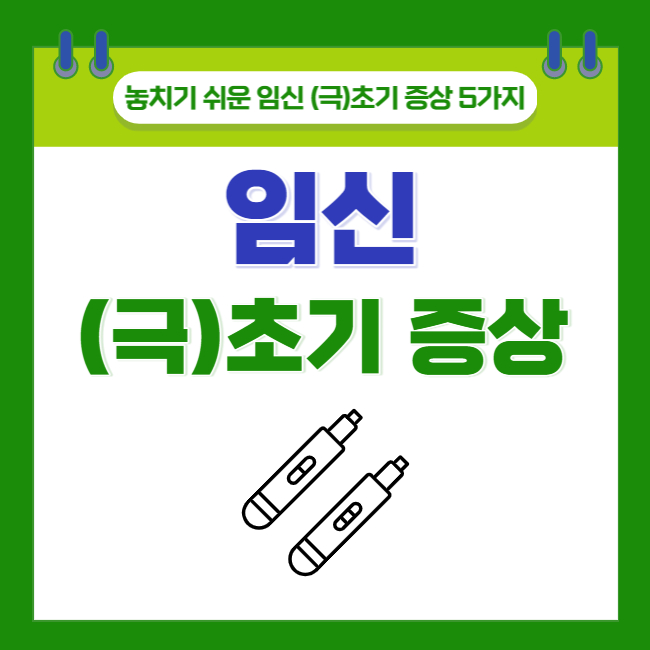  놓치기 쉬운 임신 (극)초기 증상 5가지