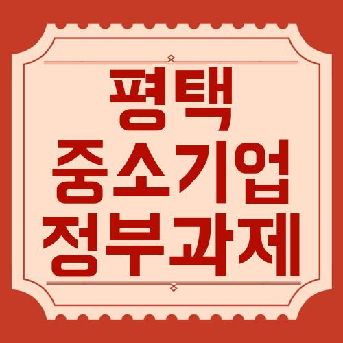 평택 중소기업 정부과제