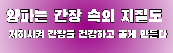 양파는 간장 속의 지질도 저하시켜 간장을 건강하고 좋게 만든다