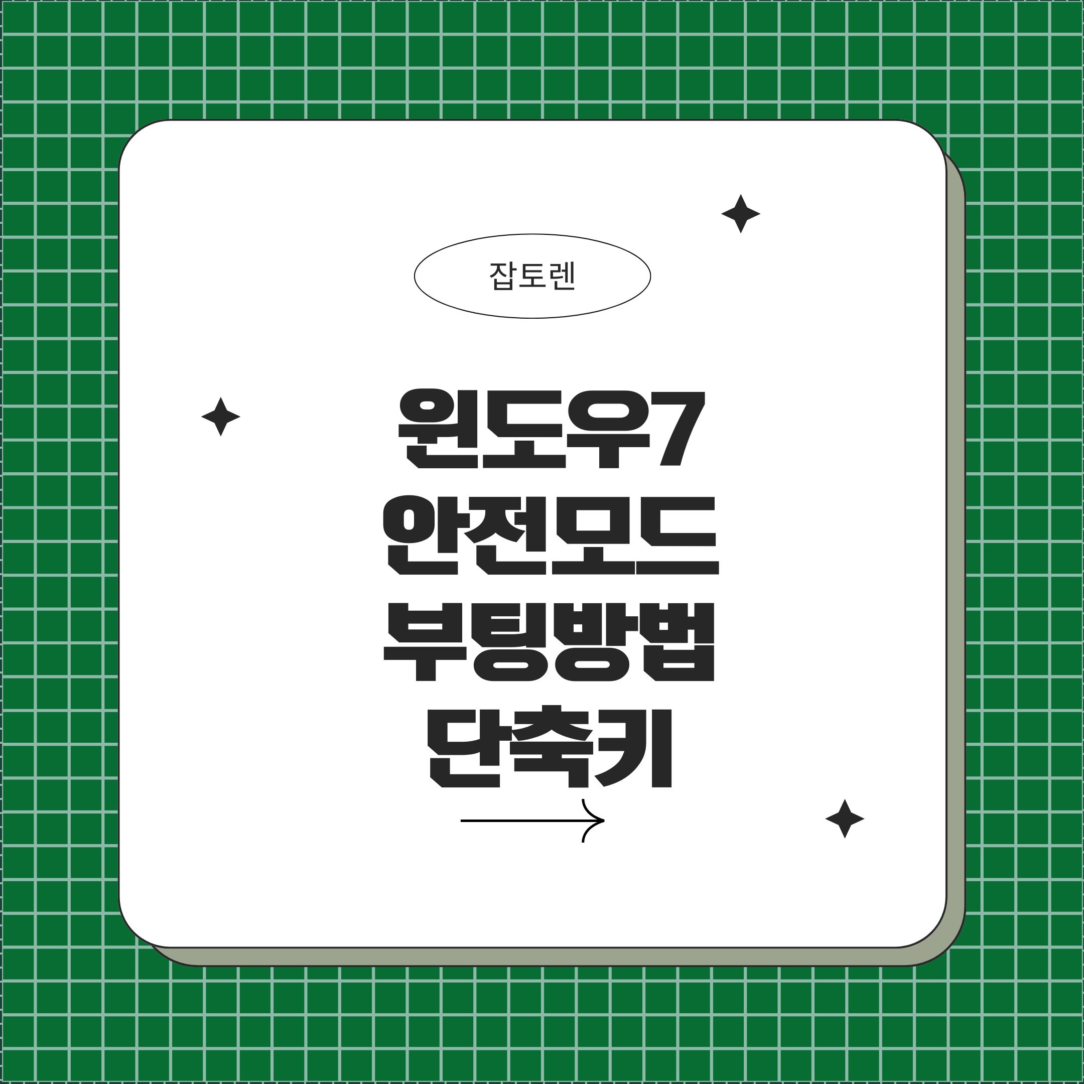 윈도우7 안전모드 부팅방법 및 단축키