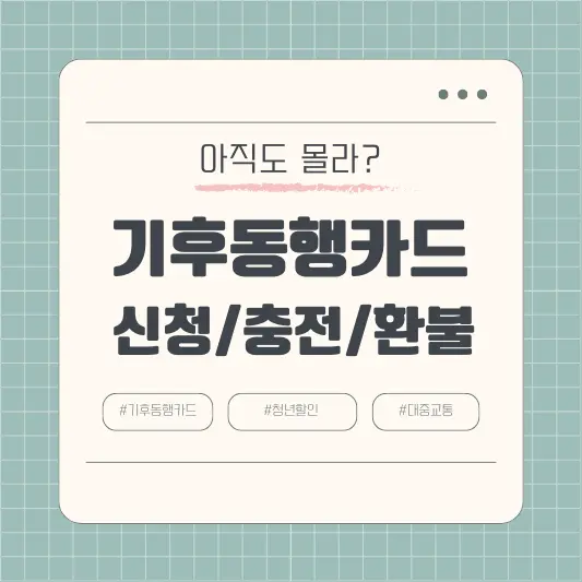 기후동행카드 충전