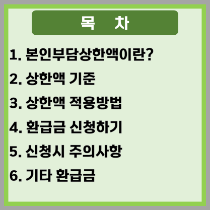  '본인부담금 상한제'를 아시나요? 지금 바로 클릭해서 환급금 돌려받기