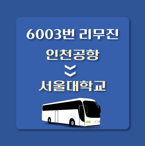 썸네일-인천공항에서-서울대학교-6003번-승차위치-배차시간표
