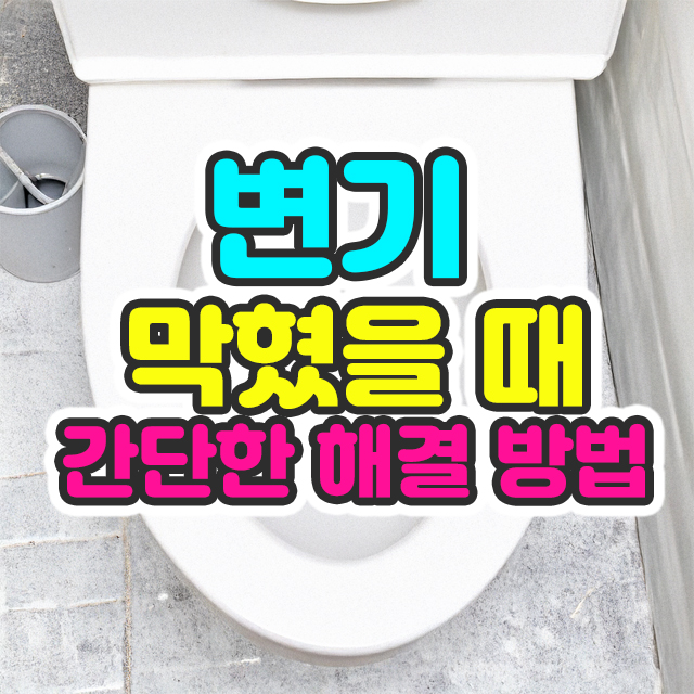 변기 막혔을 때 해결방법