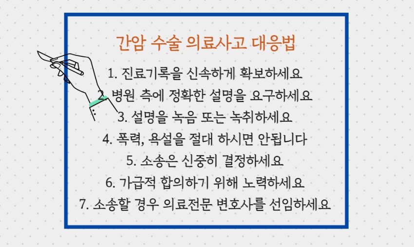 간암 수술 의료사고 대응