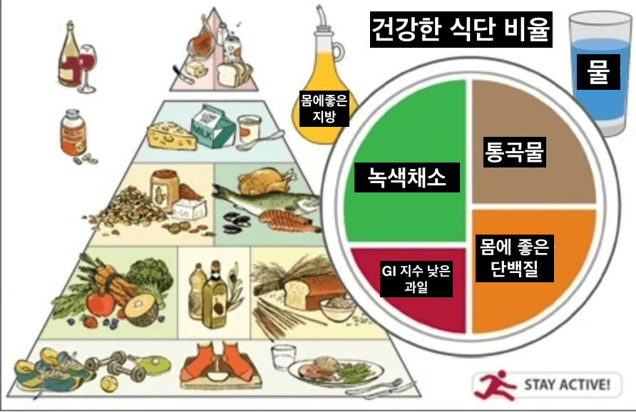 균형있는 식단 사진