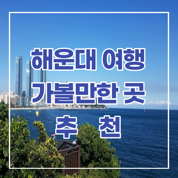  해운대 가볼만한 곳 추천[청사포, 미포, 달맞이고개]