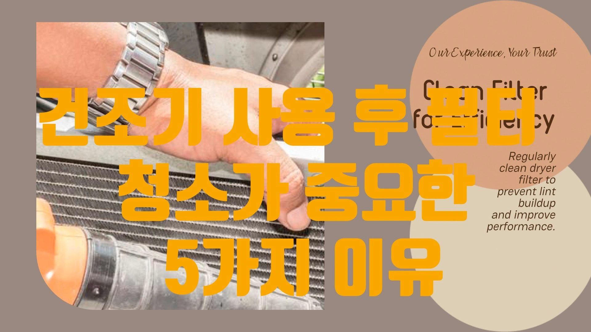 건조기 사용 후 필터 청소가 중요한 5가지 이유