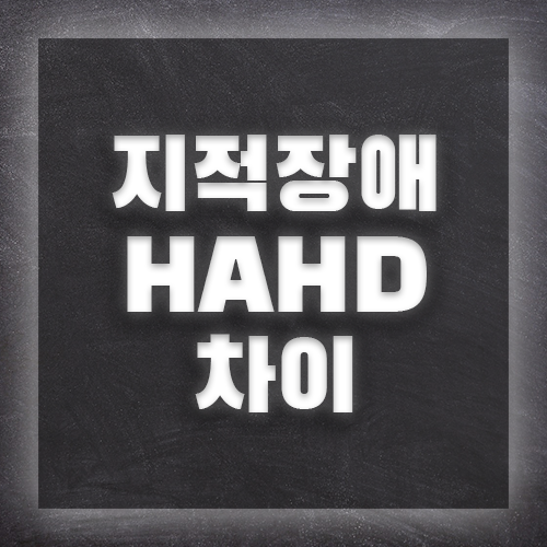 지적장애 ADHD 차이