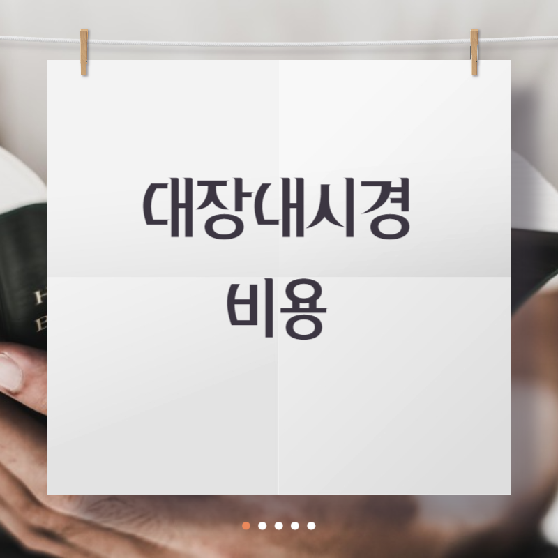 대장내시경 비용