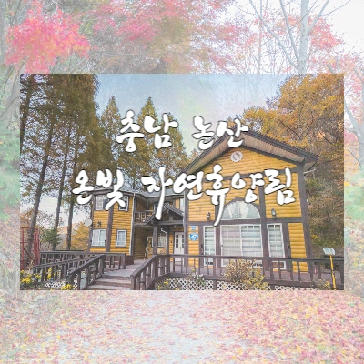  이국적 느낌의 풍경을 지닌 충남 논산 "온빛 자연휴양림