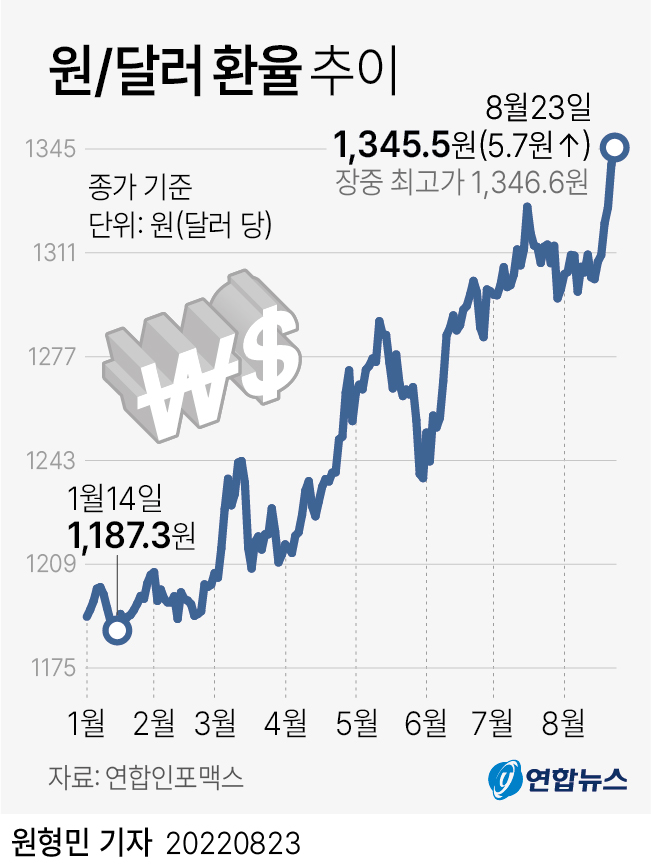  원,달러 환율 영향 지지부진한 변동과 금값 달러 환율 원 흐름