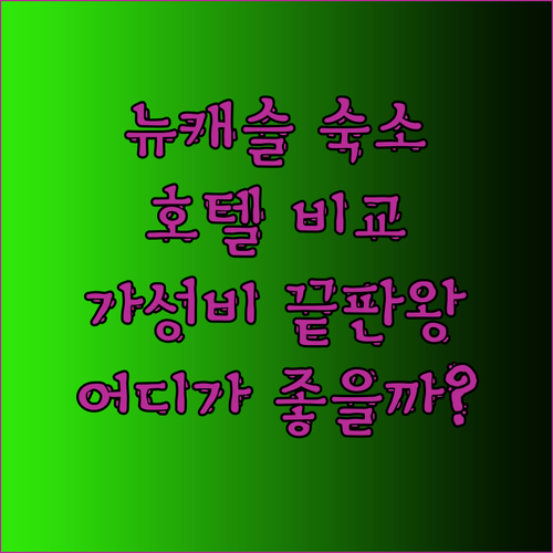 뉴캐슬 숙소 고민 끝! 이지호텔 뉴캐