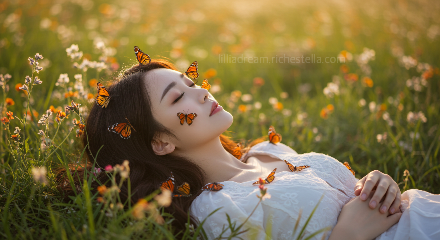 예쁜 나비를 잡는 꿈