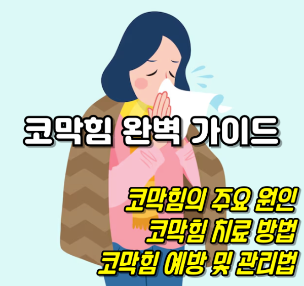 코막힘 완벽 가이드 : 원인, 치료법, 일상 속 관리법까지