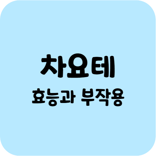 차요테의 효능과 부작용