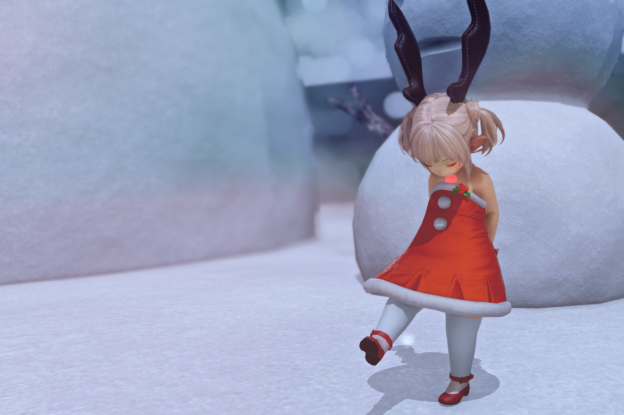 이런 라라펠이 같이 눈사람을 만들자고 떼를 쓰면 - 파이널판타지14 갤러리