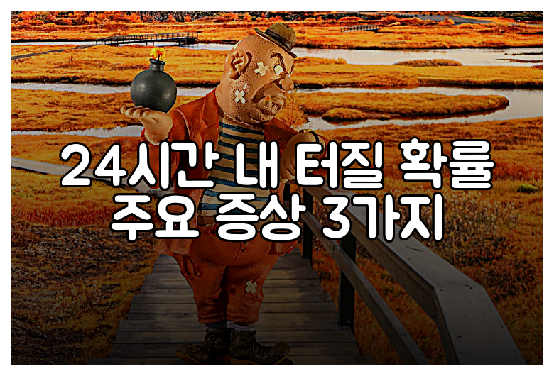 24시간 내 터질 확률 주요 증상 3가지